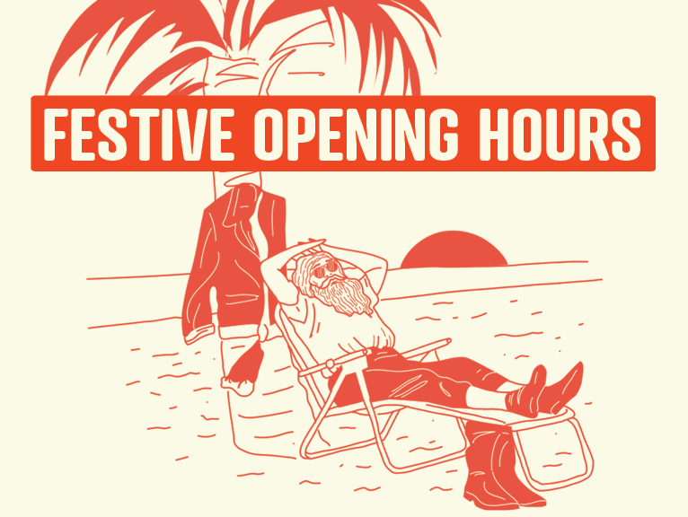 Festive opening hours banner